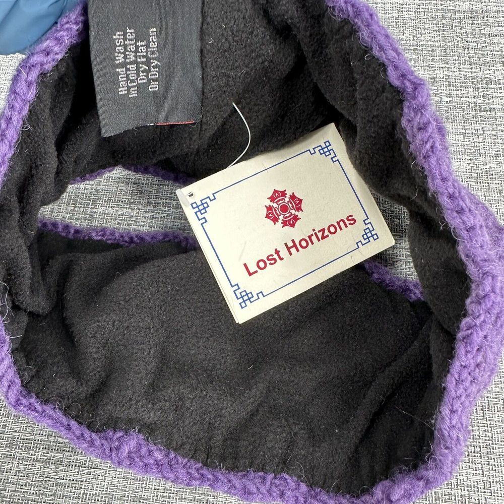Lost Horizons Crochet Wool Headband Womens OS Polyester Fleece Lined Ski Outdoor - Picture 3 of 8